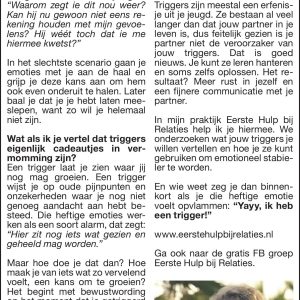 Eerste Hulp Column week 51 yayy een trigger