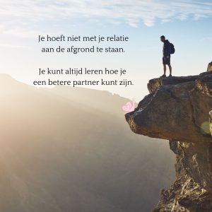 je hoeft niet aan de afgrond te staan