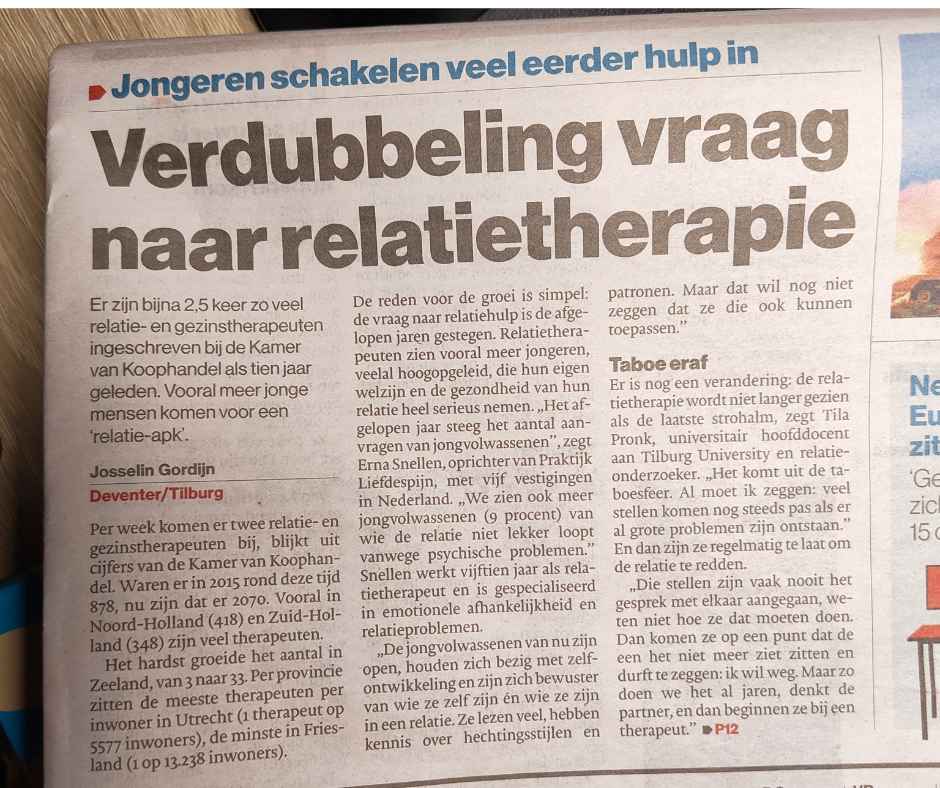 verdubbeling vraag relatietherapie